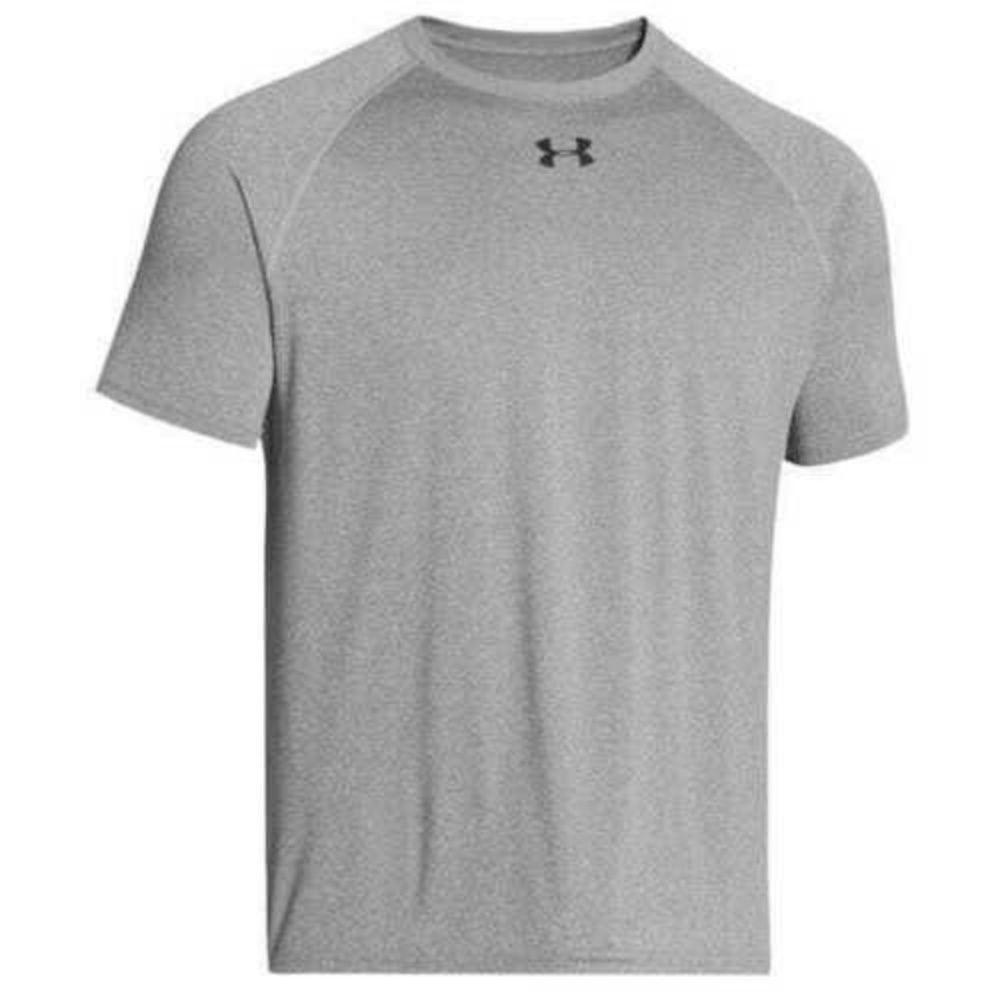 Men's Under Armour Heat Gear Tech Short Sleeve Locker T-Shirt Gray-  2XL -NEW!